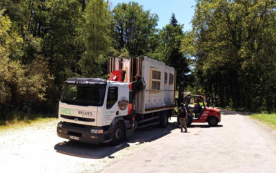 Chargement d’une maison ossature bois pour la Dordogne.