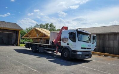 Livraison d’une charpente bois en Dordogne